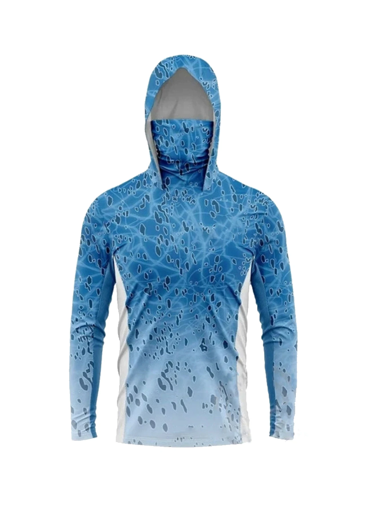 Hunting & Outdoor Supplies Carterton - Herren Langarm-Anglerhoodie mit Maske, UV-Schutzkleidung, Fischerei-Shirt,