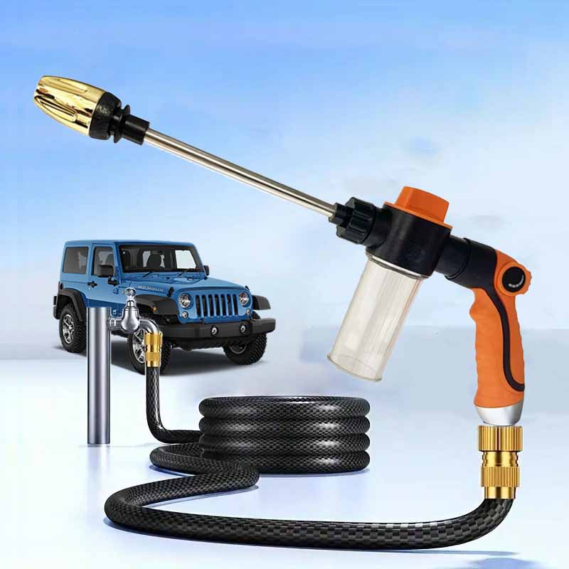 Gun Cleaning Rod - Multifunktions-Autowaschwasserpistole mit Verlängerungsstange und Schaumstoffkanne –