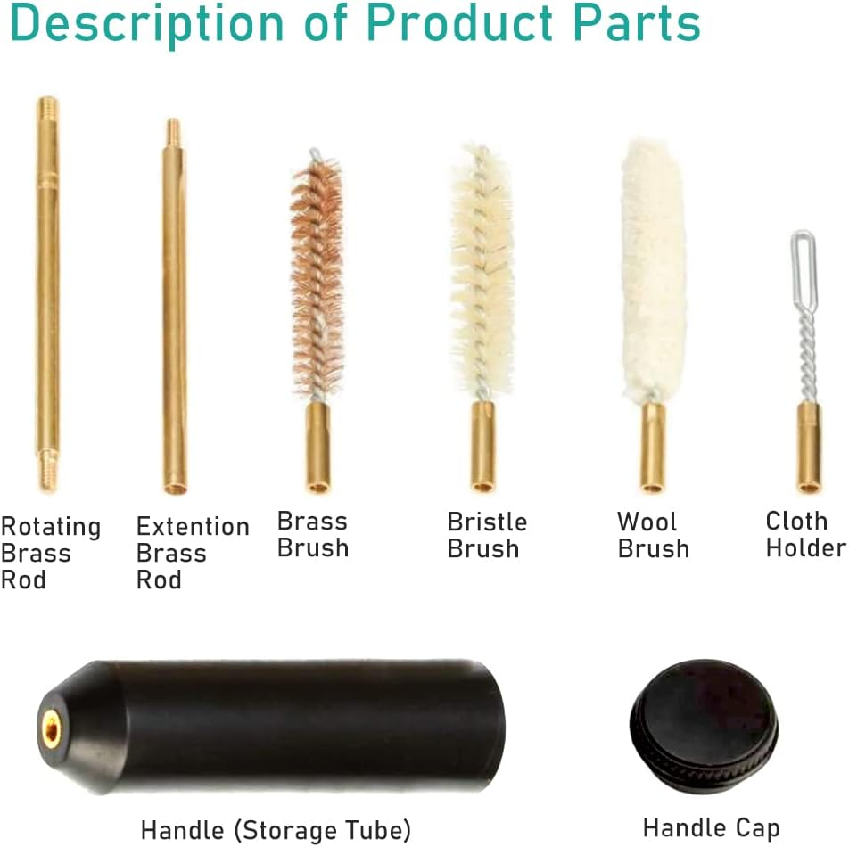 Gun Cleaning Rod - 7 Teile/satz Pistolen 9mm Reinigung Kit